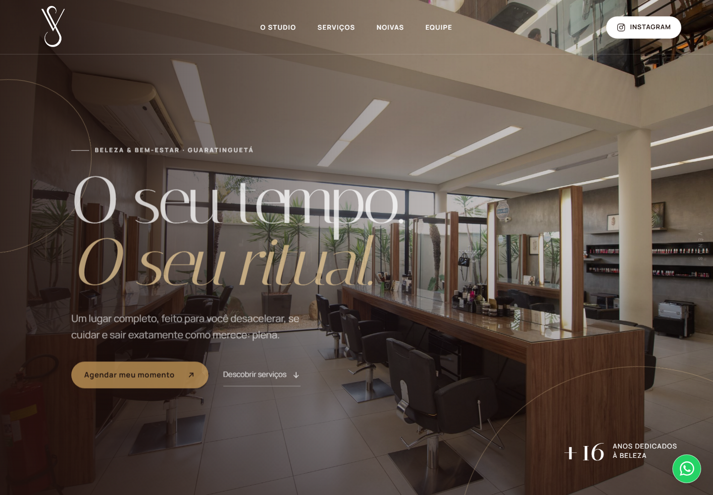 Prévia do site Studio Vênus