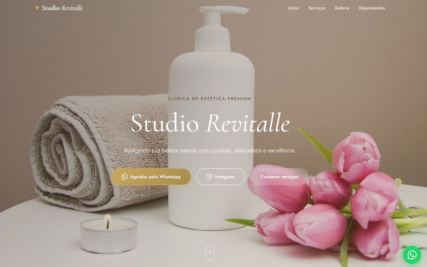 Prévia do site Studio Revitalle
